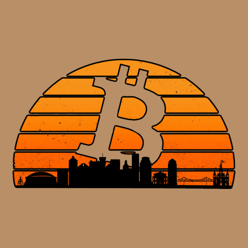 Bitcoin New Orleans Retro Sunset Vintage Hoodie by Jasminsmagicworld | Teevron