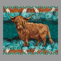 Turquoises Gemstones Cowhide Highland Cow Vintage Hoodie | Teevron