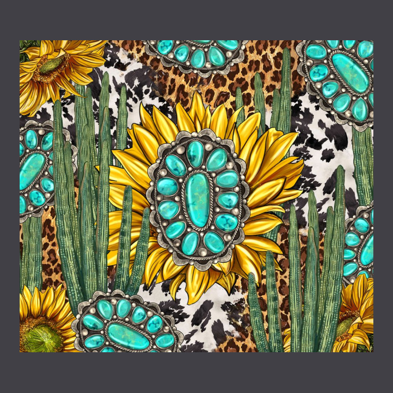 Western Cactus With Sunflowers And Turquoise Tumbler Tbs Heavyweight Hoodie by TumblerDesignByShophia | Teevron