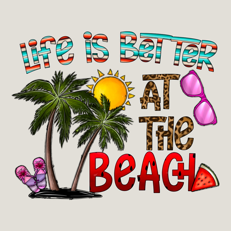 Life Is Better At The Beach Heavy Core Tee by CowhideDigitalArt | Teevron