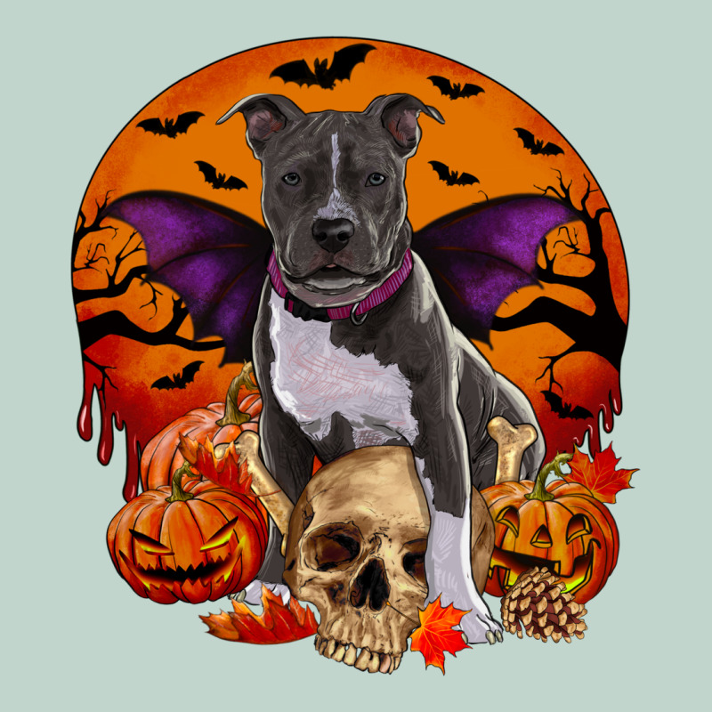 Halloween Pitbull Dog Zipper Hoodie by RanaPortraitStore | Teevron