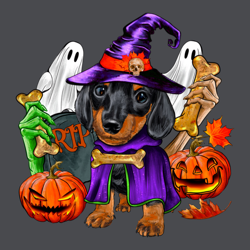 Halloween Dachshund Puppy Dog Zipper Hoodie by RanaPortraitStore | Teevron