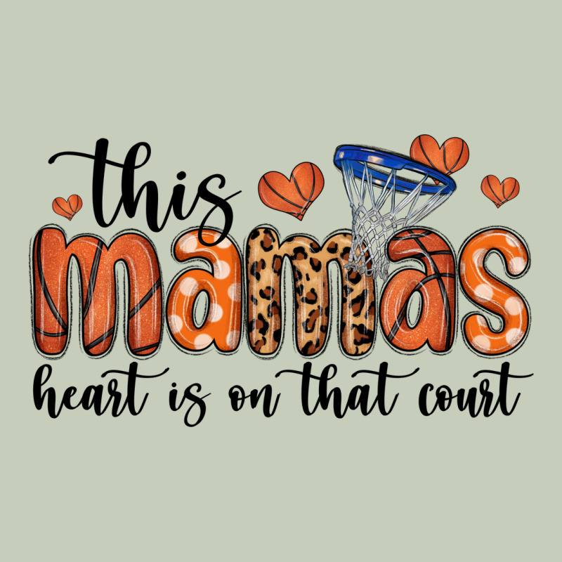This Mamas Heart Is On That Court Long Sleeve Tee by MaliasSmallBusiness | Teevron
