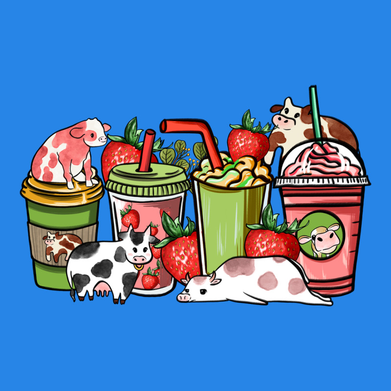 Cow And Strawberry Coffee Cups Premium Hoodie by HowdyJamesFarm | Teevron