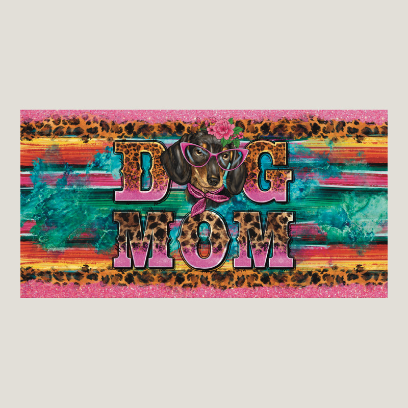 Dog Mom Danchshund  License Plate Template Heavy Core Tee by BarkalooDesign | Teevron