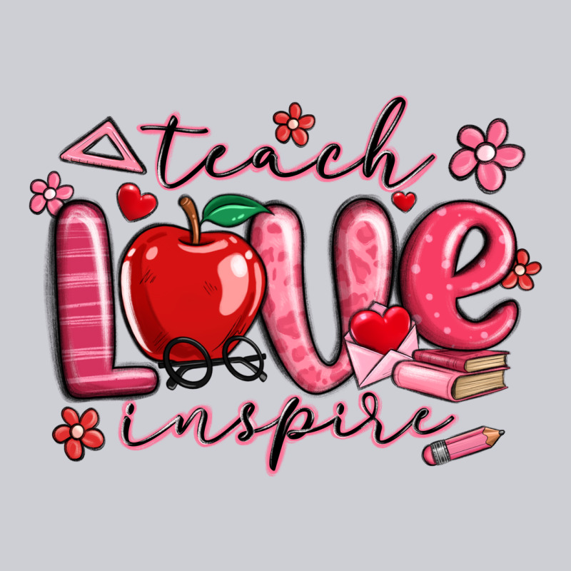 Teach Love Inspire Valentines Day Heavyweight Sweatshirt by MaliasSmallBusiness | Teevron
