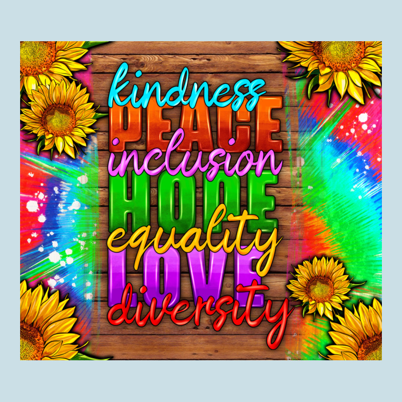 Kindness Peace Inclusion Hope Equality Love Diversity Ladies Tee by HRA Design Shop | Teevron
