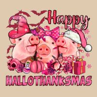 Happy Hallothanksmas Pigs Pink Heavyweight Sweatshirt | Teevron