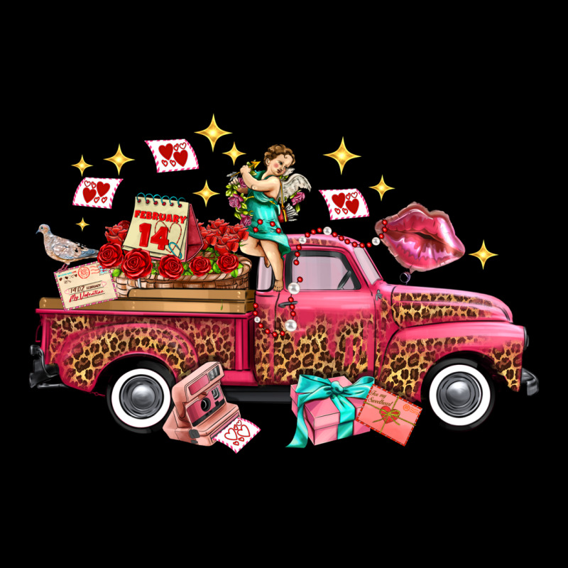 Valentine's Day Truck Photography Love Side View Heavy Core Tee by FaDigitalArtStudio | Teevron