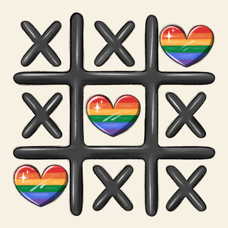Pride Tic Tac Toe Vintage Tee by MaliasSmallBusiness | Teevron