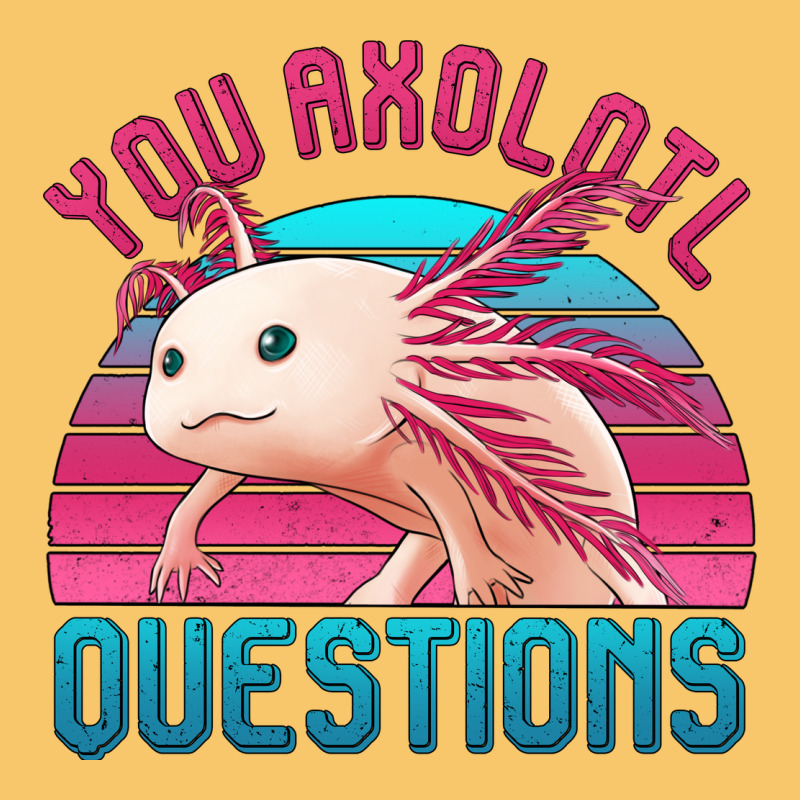You Axolotl Questions 80's Retro Sunset Vintage Hoodie by Jasminsmagicworld | Teevron