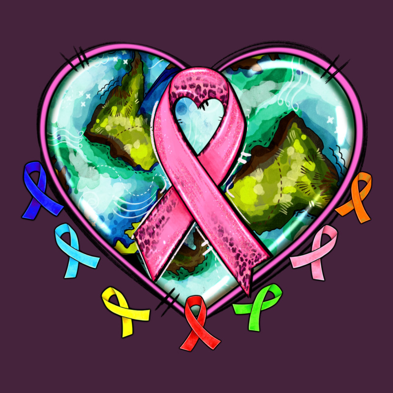 Heart Earth And Cancer Ribbon Premium Tee by AdoDesignShop | Teevron