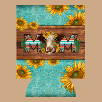 Mom Hereford Cattle Sunflowers On Tooled Leather Regular Can Cooler Vintage Hoodie | Teevron