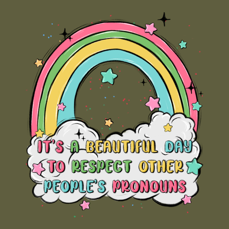 Beautiful Day To Respect Pronouns Vintage Tee by MaliasSmallBusiness | Teevron
