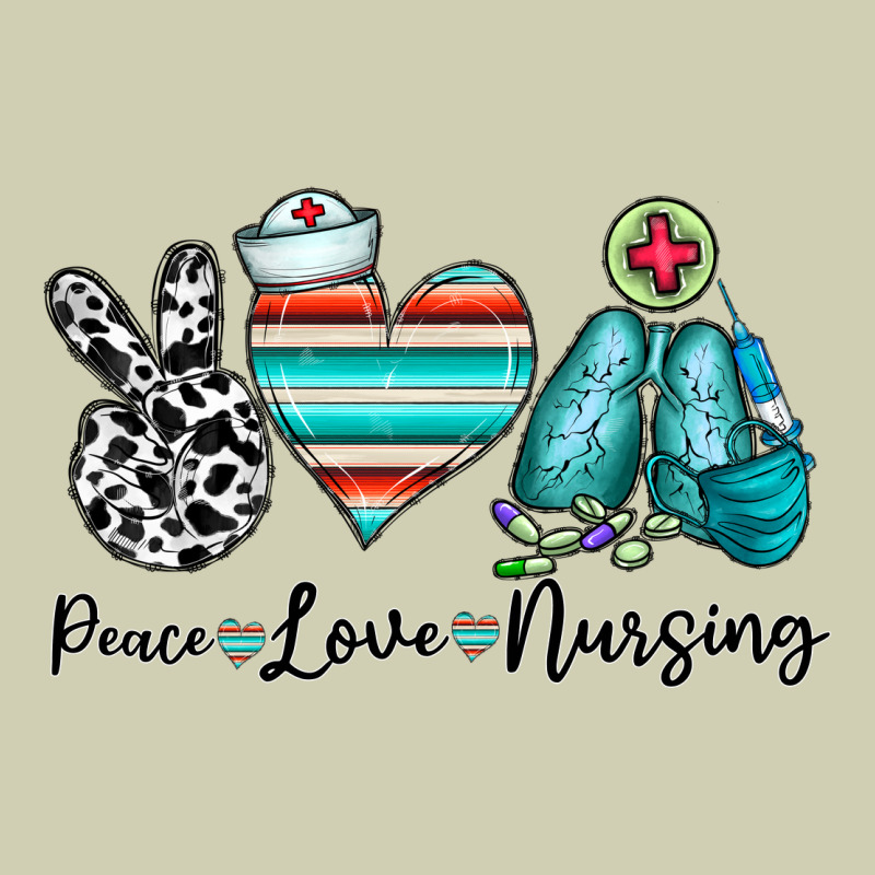 Peace Love Nursing Heavy Core Tee by CowhideDigitalArt | Teevron