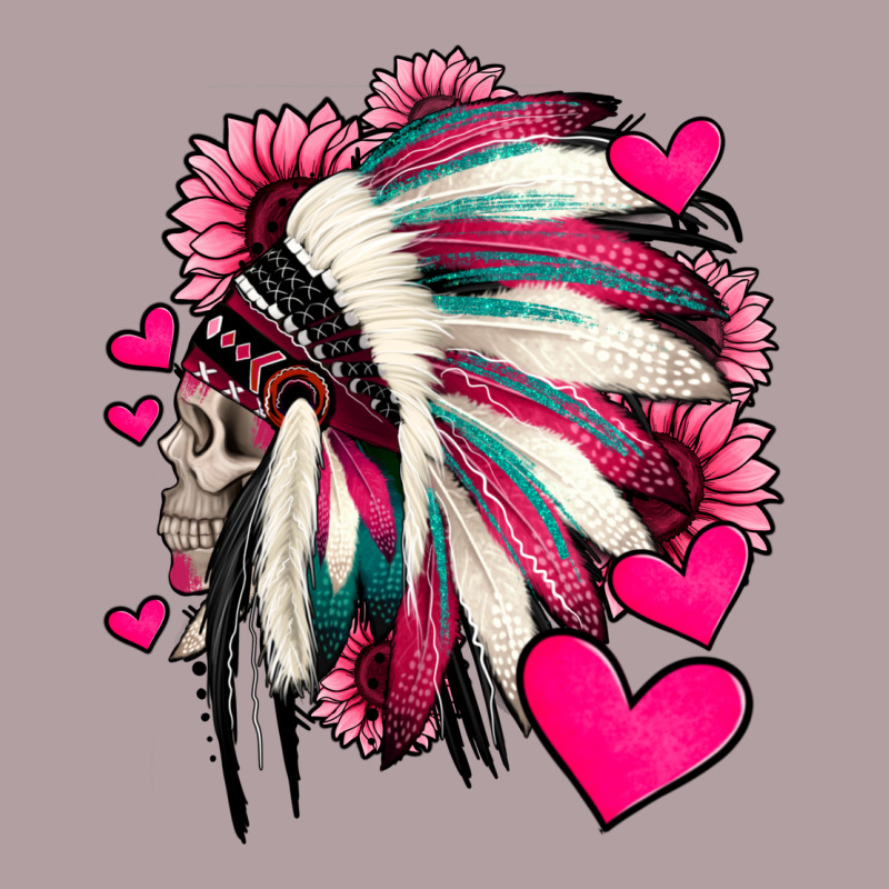 Indian Headdress With Hearts Valentine's Day Vintage Hoodie by Jasminsmagicworld | Teevron