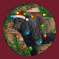 Black Angus Bull With Christmas Lights Zipper Hoodie | Teevron