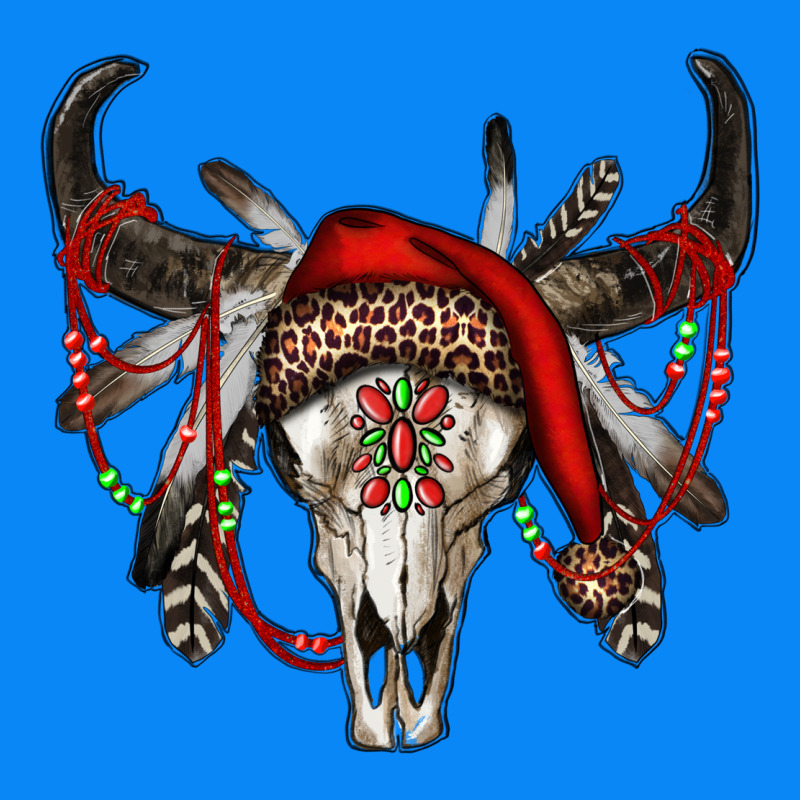 Western Christmas Bull Skull Zipper Hoodie by RanaPortraitStore | Teevron