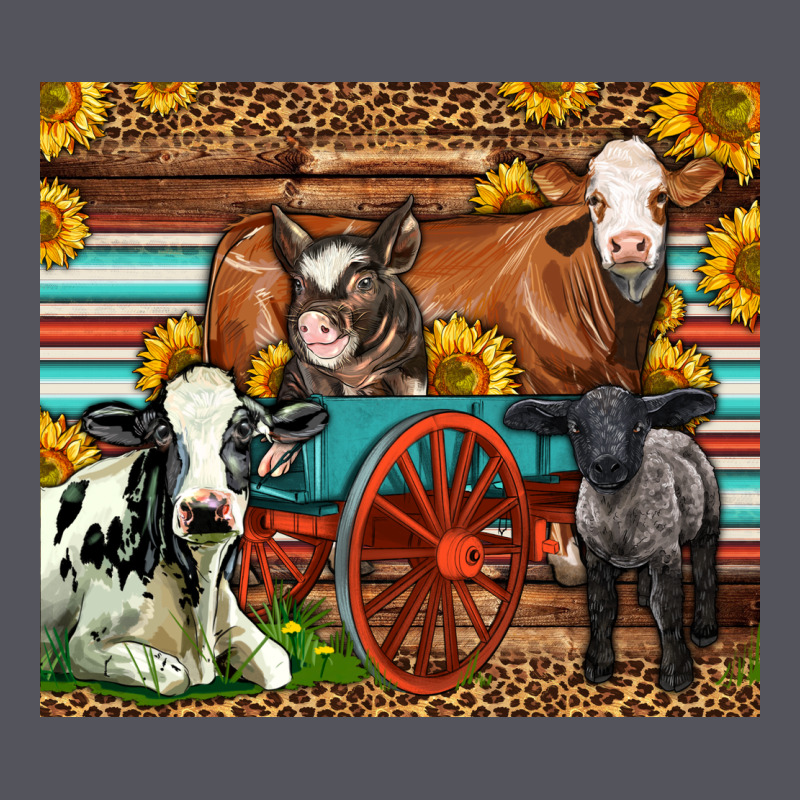 Farm Animals On An Old Wagon Vintage Hoodie by LillyAllenDesigns | Teevron