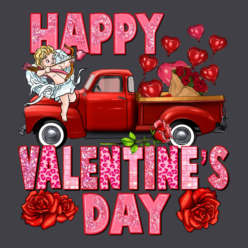 Happy Valentine's Day Red Truck Heavyweight Hoodie by HowdyJamesFarm | Teevron