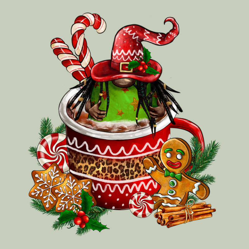 Christmas Coffee Afro Gnome Ladies Tee by FaDigitalArtStudio | Teevron