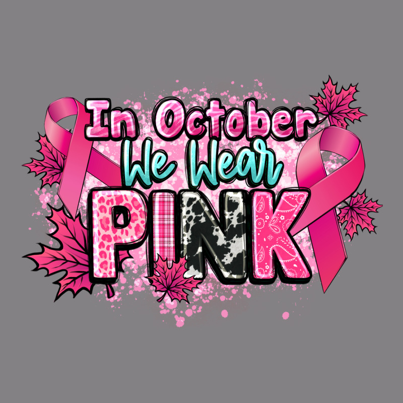 In October We Wear Pink Cancer Awareness Heavyweight Hoodie by HowdyJamesFarm | Teevron