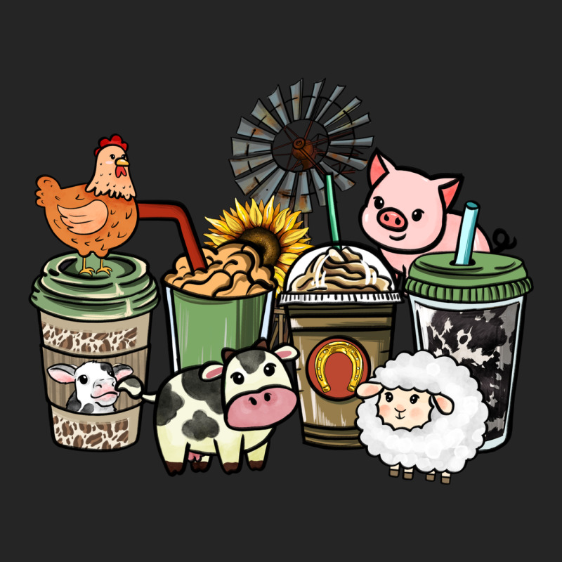 Farm Animal Coffee Cups Premium Hoodie by HowdyJamesFarm | Teevron