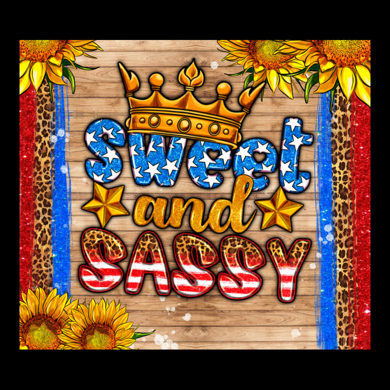 Usa Flag Sweet And Sassy Ladies Tee by HRA Design Shop | Teevron