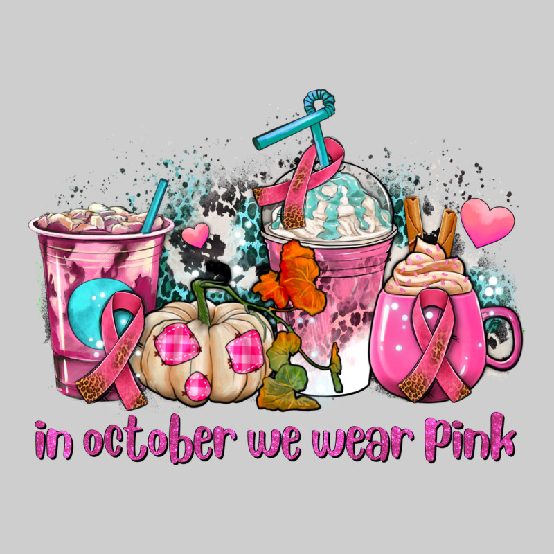 Western Cancer  In October We Wear Pink Coffee Cups With Ribbons Premium Tee by AdoDesignShop | Teevron