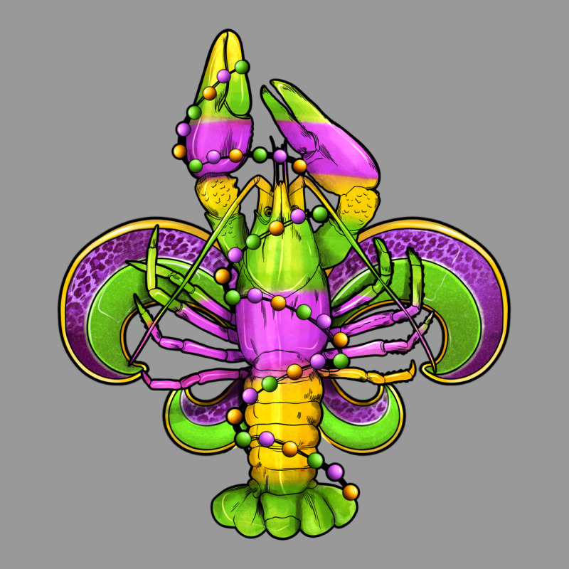Mardi Gras Crawfish Fleur De Lis Vintage Hoodie by Jasminsmagicworld | Teevron