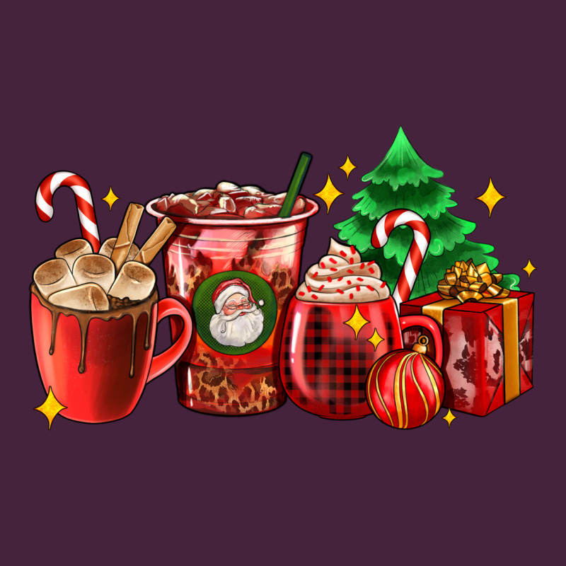 Christmas Coffee Cups With Gift And Christmas Tree Premium Tee by AdoDesignShop | Teevron