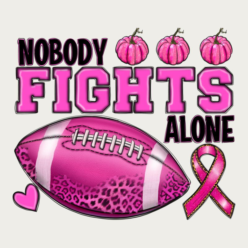 Nobody Fights Alone Breast Cancer Zipper Hoodie by RanaPortraitStore | Teevron