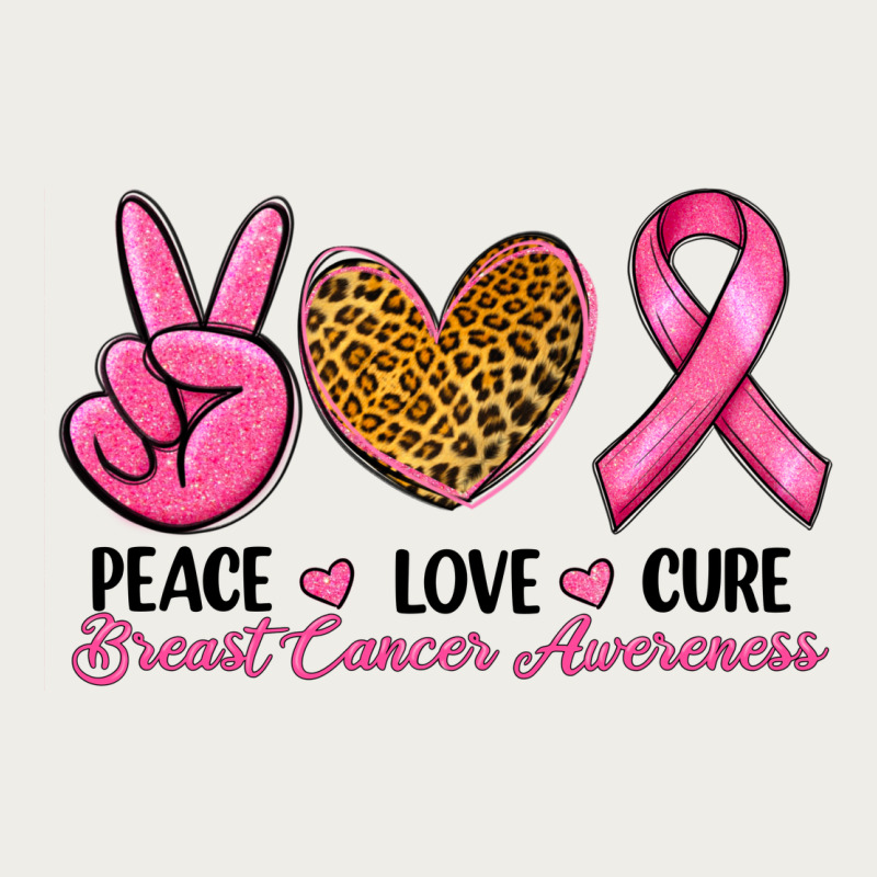 Peace Love Cure Breast Cancer Zipper Hoodie by RanaPortraitStore | Teevron