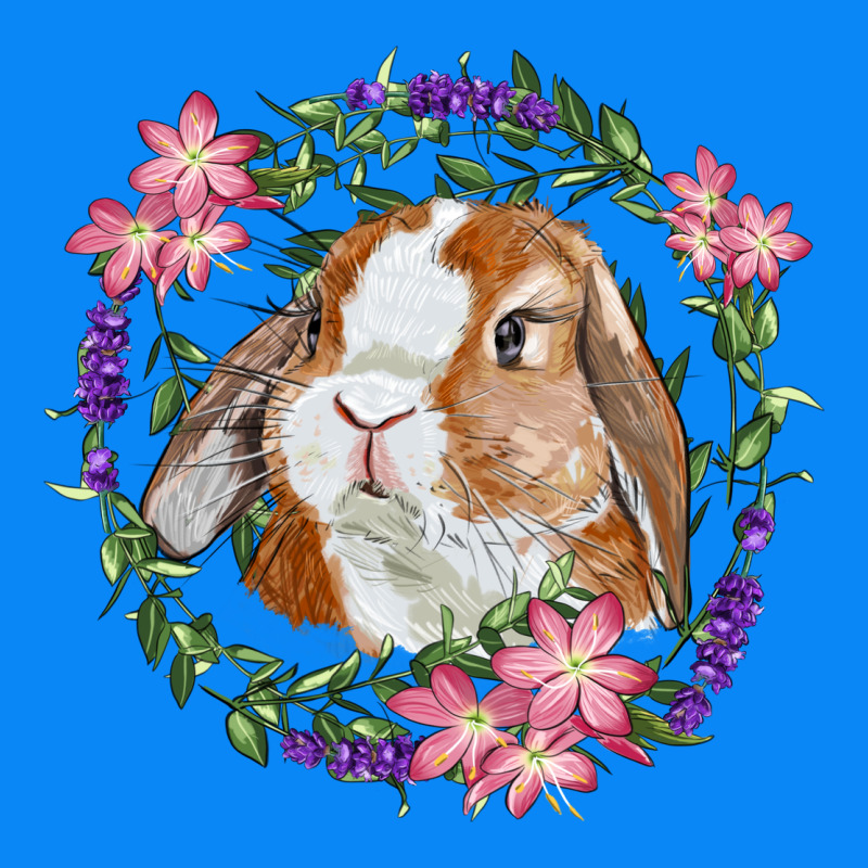 Bunny Face With Floral Wreath Zipper Hoodie by RanaPortraitStore | Teevron
