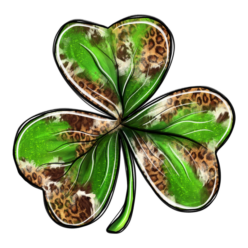Cowhide Leopard Shamrock 4th Of July Ladies Tee by Neo Western | Teevron