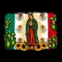 Mexican Flag Our Lady Of Guadalupe Long Sleeve Tee | Teevron