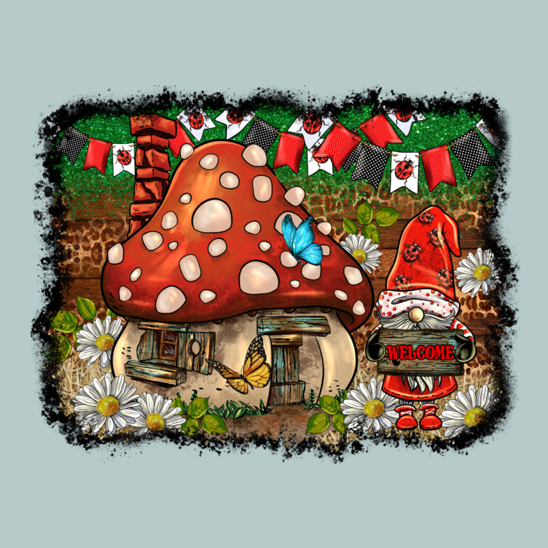 Welcome Ladybug Gnome Background Heavy Core Tee by BarkalooDesign | Teevron