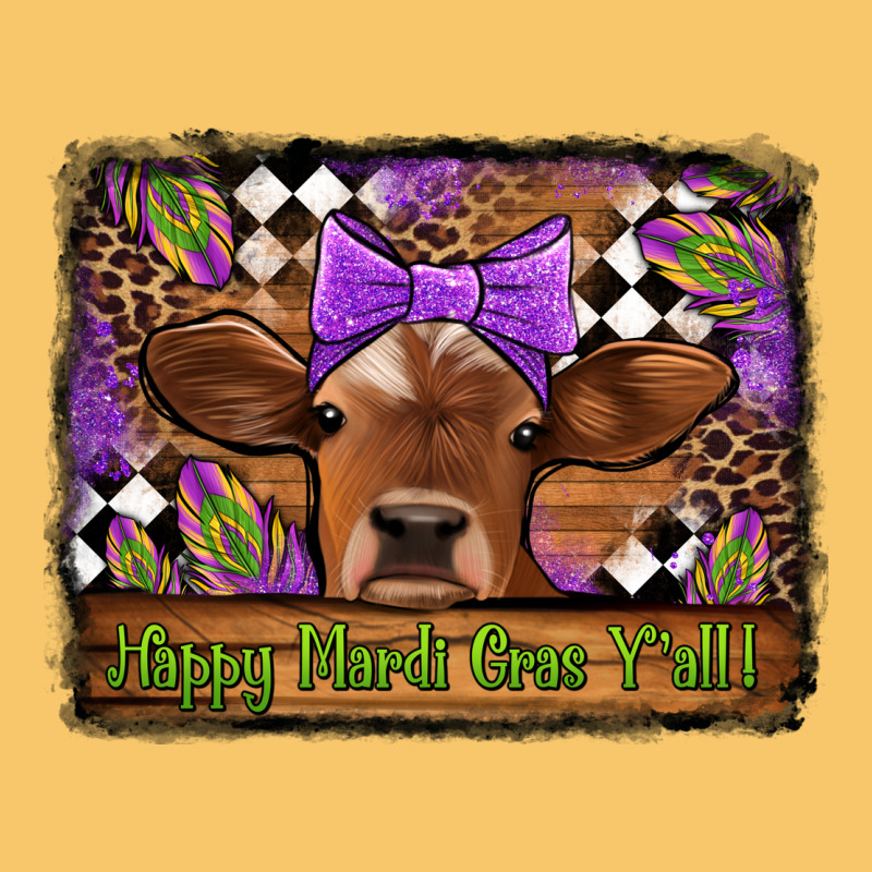 Happy Mardi Gras Y'all Cow Vintage Hoodie by Jasminsmagicworld | Teevron