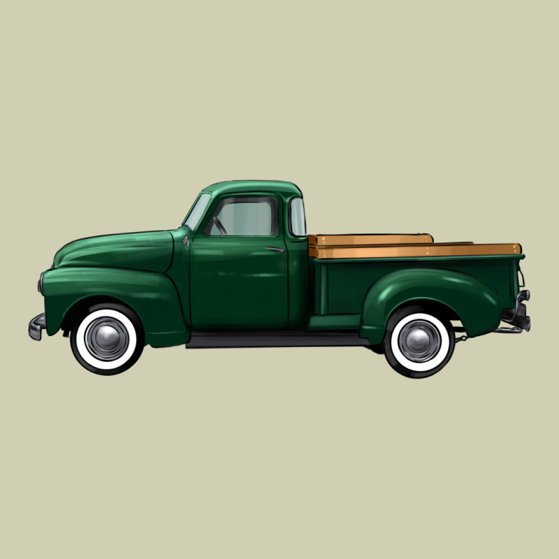 Western Green Truck Right Side View Heavy Core Tee by FaDigitalArtStudio | Teevron