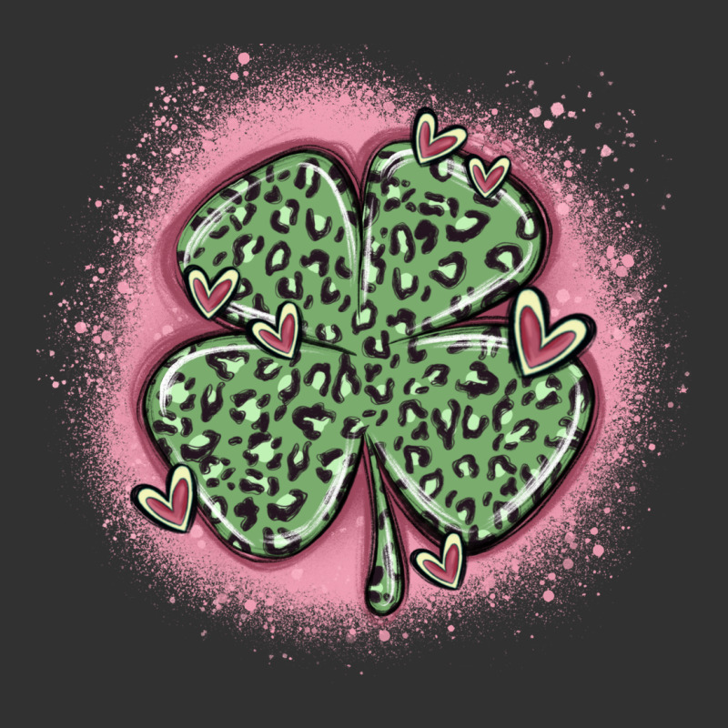 Leopard Shamrocks With Hearts Urban Heavy Tee by MaliasSmallBusiness | Teevron