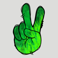Green Peace Sign Zipper Hoodie | Teevron