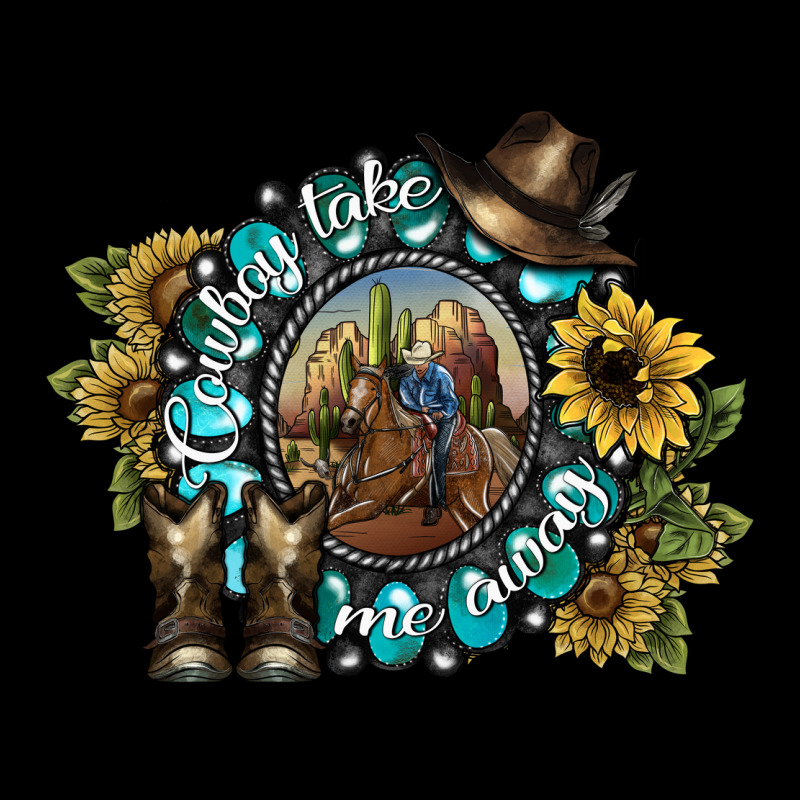 Cowboy Take Me Away 2 Ladies Tee by SublimationCraftShop | Teevron