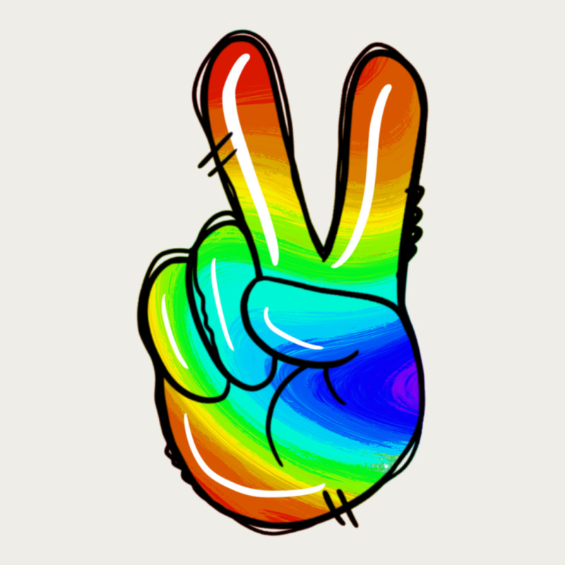 Rainbow Peace Sign Zipper Hoodie by Jasminsmagicworld | Teevron