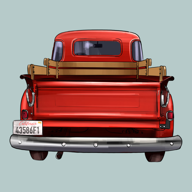 Western Red Truck Back View Heavy Core Tee by FaDigitalArtStudio | Teevron