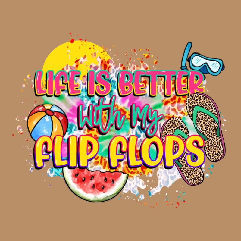 Life Is Better With My Flip Flops Vintage Hoodie by NancyCooperArtShop | Teevron