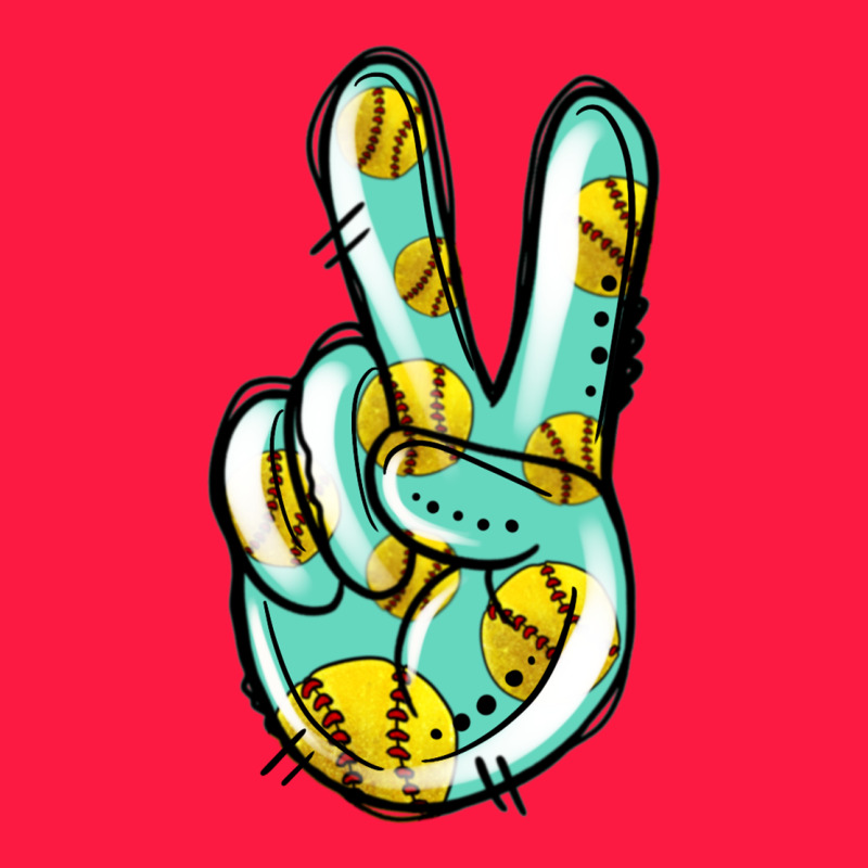 Softball Peace Sign Zipper Hoodie by Jasminsmagicworld | Teevron