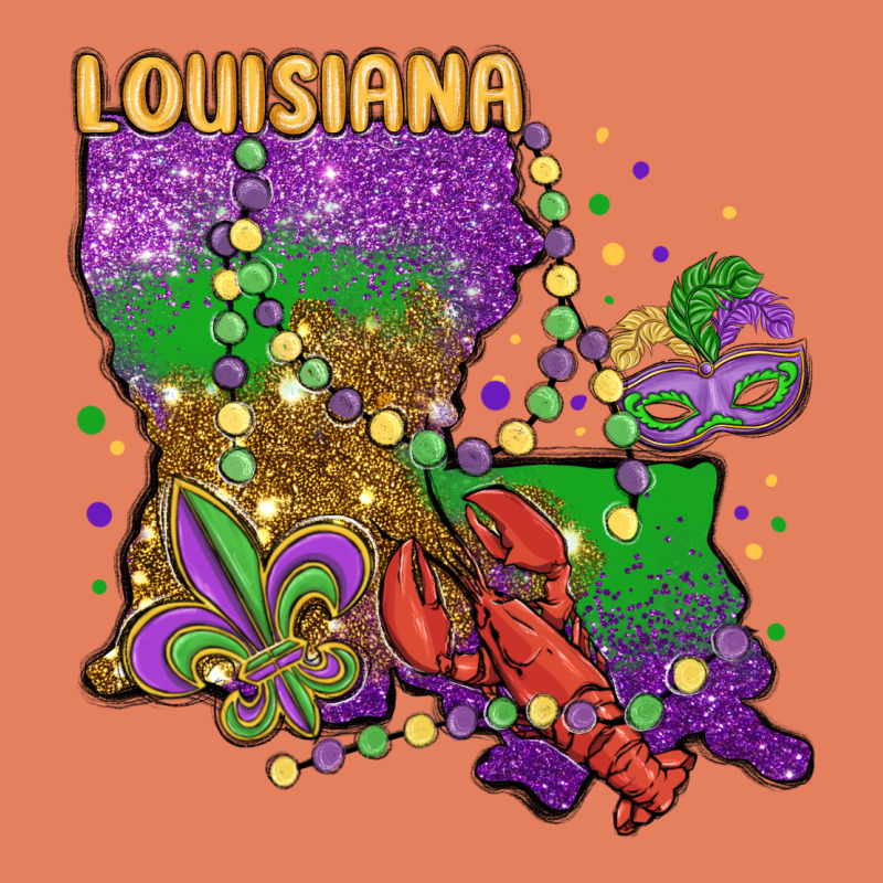 Mardi Gras Louisiana Map Classic Tee by MaliasSmallBusiness | Teevron
