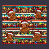 Christmas Turquoise Serape Highland Cow Vintage Hoodie | Teevron