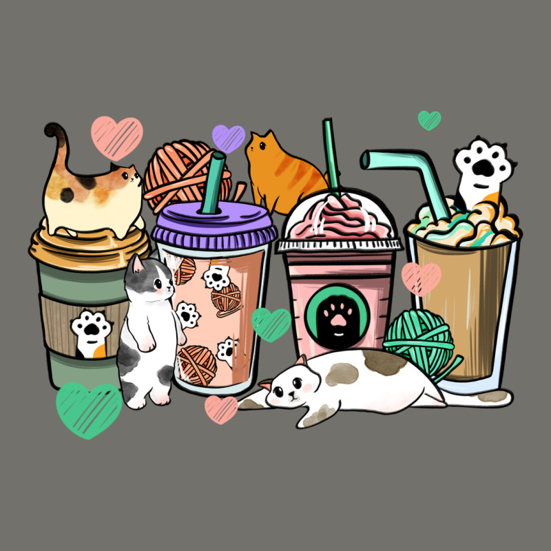Cat Coffee Cups Premium Hoodie by HowdyJamesFarm | Teevron