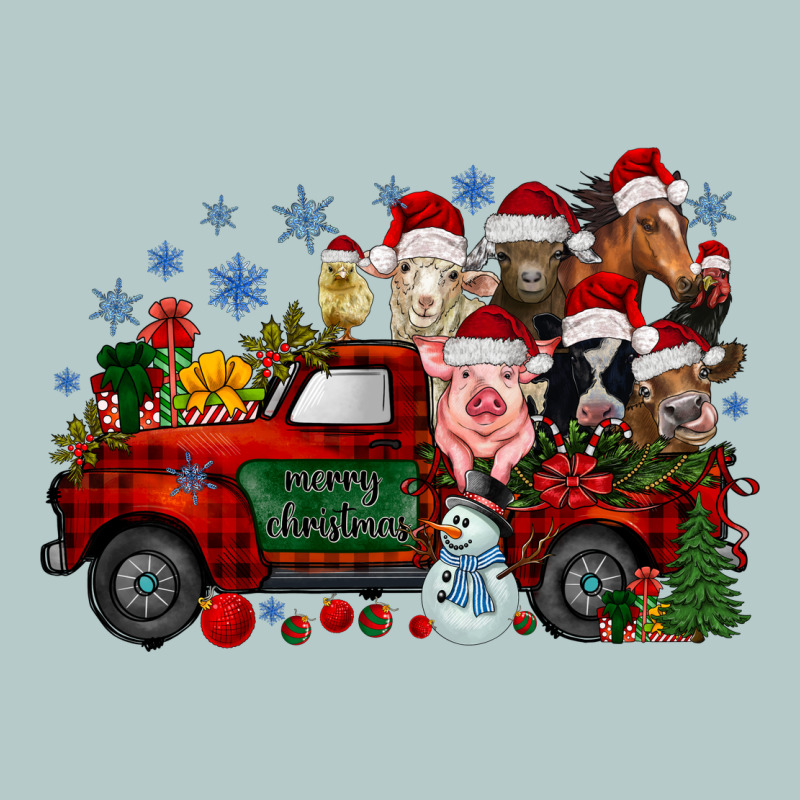 Christmas Farm Animals Truck Heavy Core Tee by RacoonDesign | Teevron